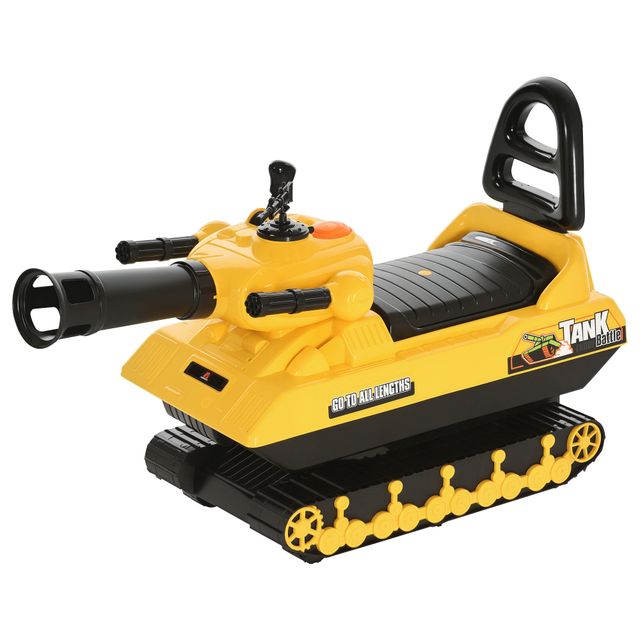 Offerta HOMCOM Carro Armato Bambini con Cannone Spara Palline e Vano Contenitore