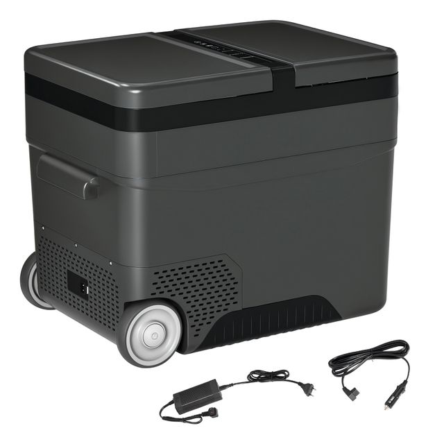 Offerta Outsunny Frigo Portatile Elettrico 45L da 12 Volt con Maniglia e Schermo LCD