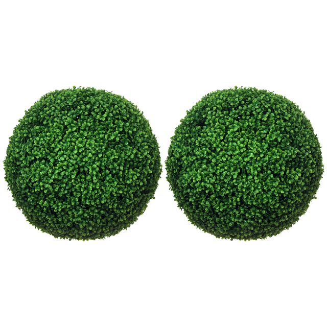 Offerta HOMCOM Set di 2 Piante Finte Sfera di Bosso Ø50cm