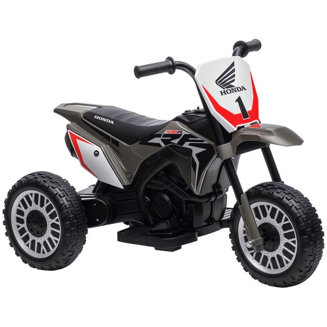 Offerta HOMCOM Moto da Cross Elettrica per Bambini Licenza Honda CRF450RL a 3 Ruote con Clacson