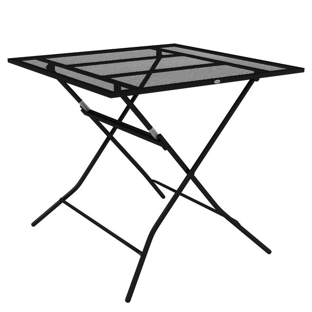 Offerta Outsunny Tavolo da Giardino Pieghevole Quadrato con Piano a Rete in Acciaio