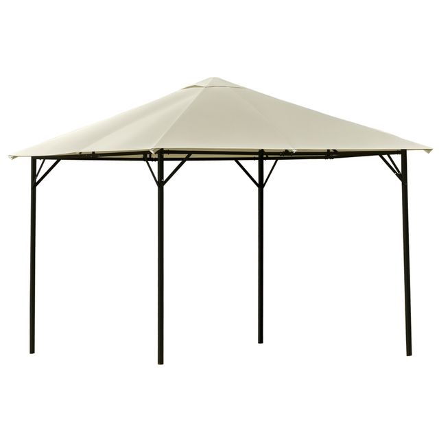 Offerta Outsunny Gazebo da Giardino 3x3m con Doppio Tettuccio Pieghevole e Struttura in Metallo