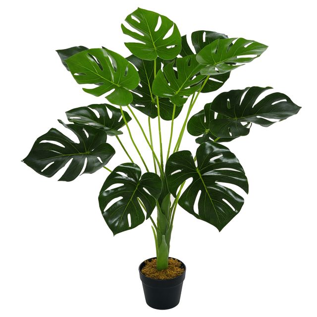 Offerta Outsunny Monstera Artificiale in Plastica con 13 Foglie