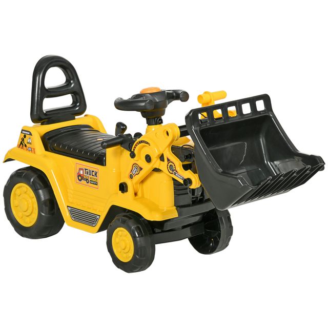 Offerta HOMCOM Escavatore per Bambini con Benna e Spazio Contenitore a Scomparsa