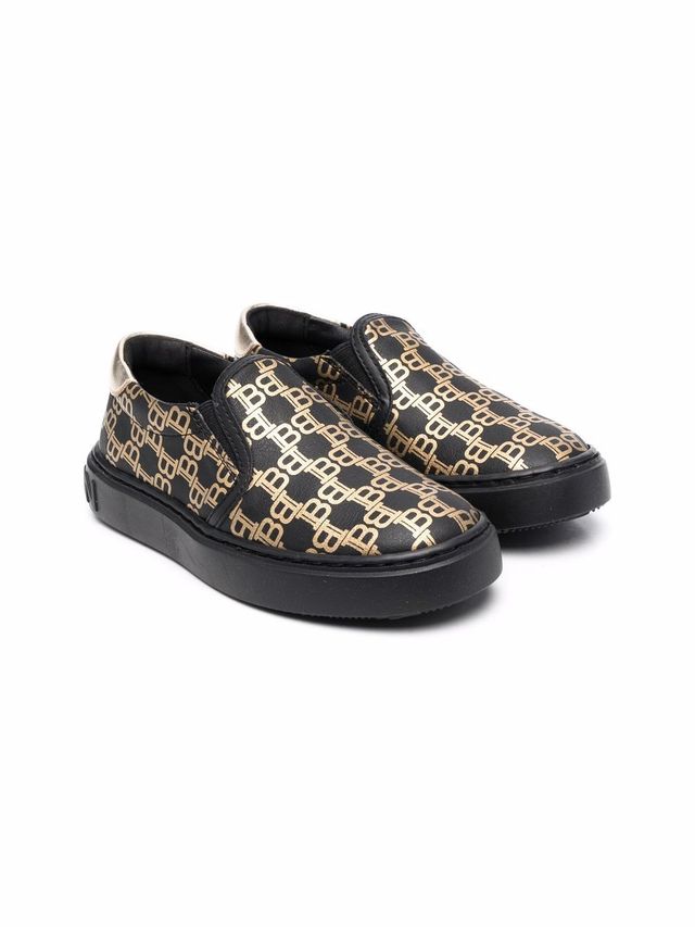Offerta Scarpa da bambino senza lacci nero oro