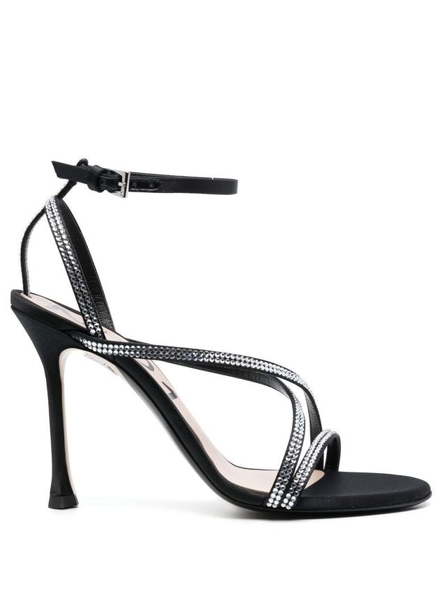 Offerta Sandalo nero con cristalli