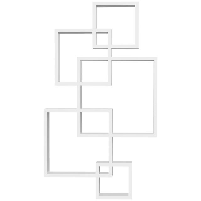 Offerta HOMCOM Libreria Moderna Sospesa con 5 Cubi Intrecciati in Legno