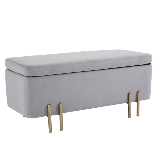 Offerta HOMCOM Contenitore Rettangolare di Lusso con Panca Ottomana con Cuscino e Superficie Morbida
