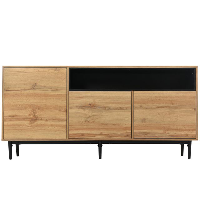 Offerta Credenza Moderna in Legno con Tre Ante e Ripiani