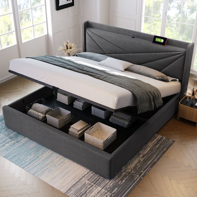 Offerta Struttura Letto Matrimoniale con Contenitore e USB-C