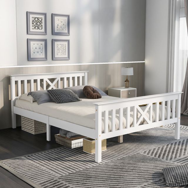 Offerta Letto Matrimoniale con forma a X e rete a doghe