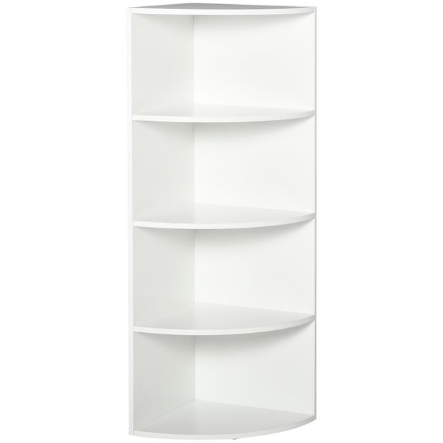 Offerta HOMCOM Scaffale Libreria Angolo a 4Ripiani