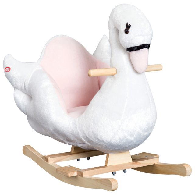 Offerta HOMCOM Cavallo a Dondolo a Forma di Cigno con Musica