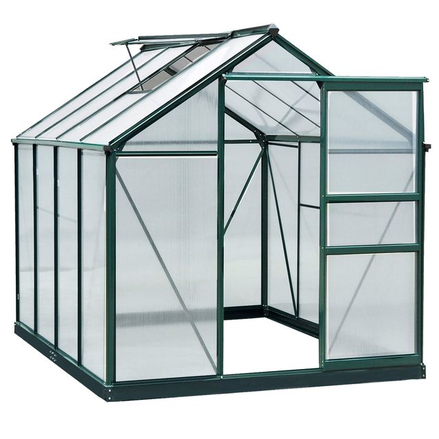 Offerta Outsunny Serra da Giardino in Policarbonato Anti UV con Finestra e Porta Scorrevole