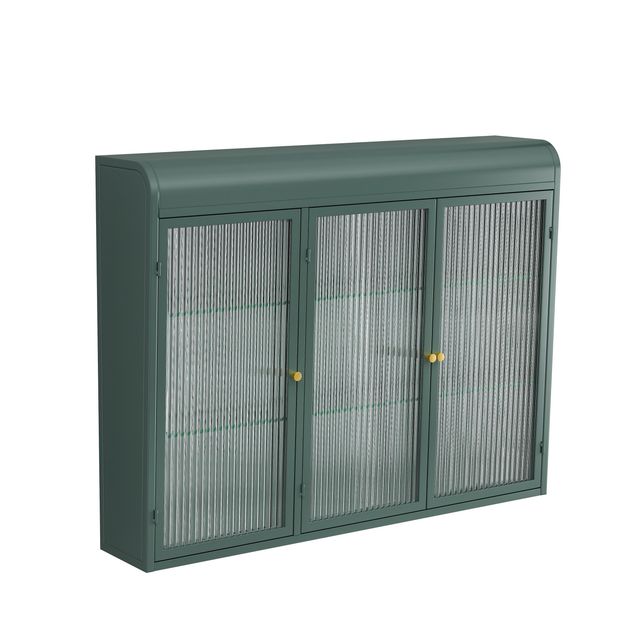 Offerta Armadietto bagno sospeso vintage con ante in vetro