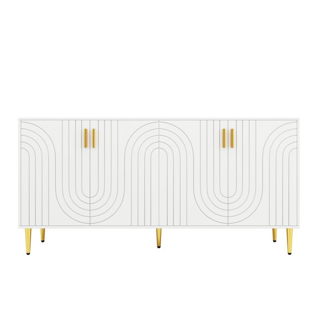 Offerta Credenza cucina design unico a onde con 4 ante e 2 cassetti