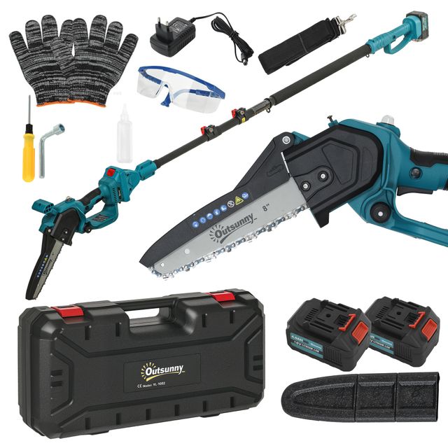 Offerta Outsunny Motosega a Batterie 2 in 1 con Palo Telescopico
