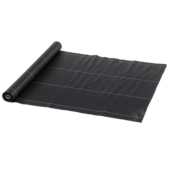 Offerta Outsunny Telo per Pacciamatura 100x1 m Traspirante e Anti-UV in Polipropilene Nero