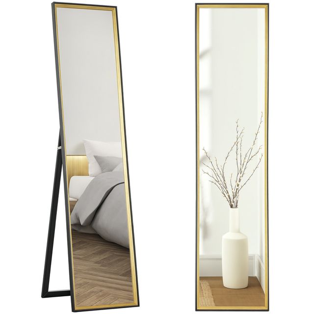 Offerta HOMCOM Specchio a Figura Intera con Supporto Posteriore e Cornice