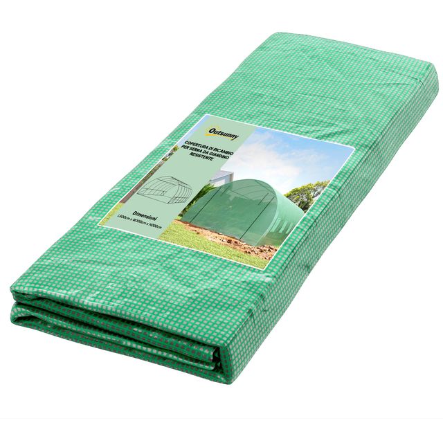 Offerta Outsunny Telo per Serra in PE con 12 Finestre