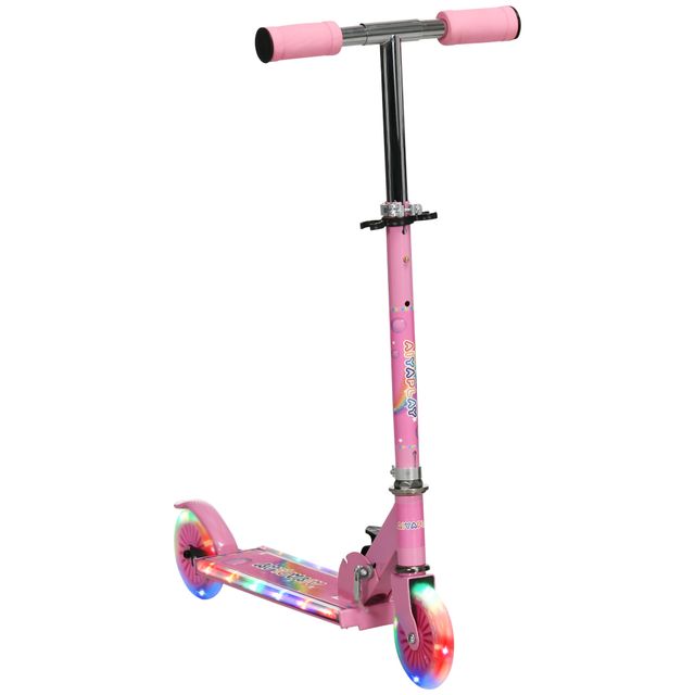 Offerta HOMCOM Monopattino per Bambini 3-7 Anni Pieghevole a 2 Ruote e Altezza Regolabile con Luci LED e Musica