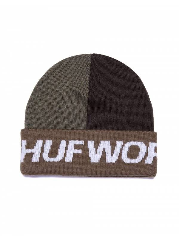 Offerta Huf street block beanie - green/brown One Size