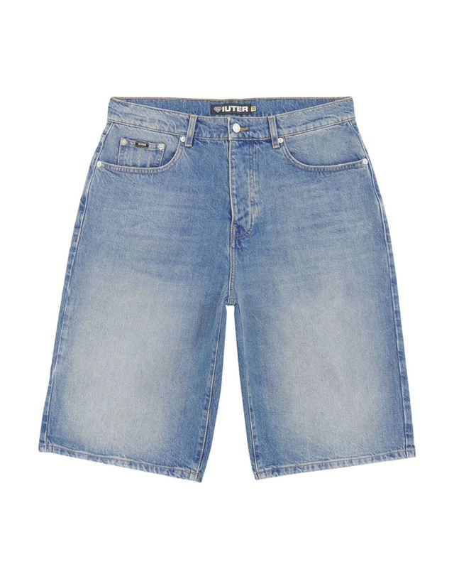 Offerta Iuter Baggy denim shorts di jeans con gamba larga - medium blue 32 (46)