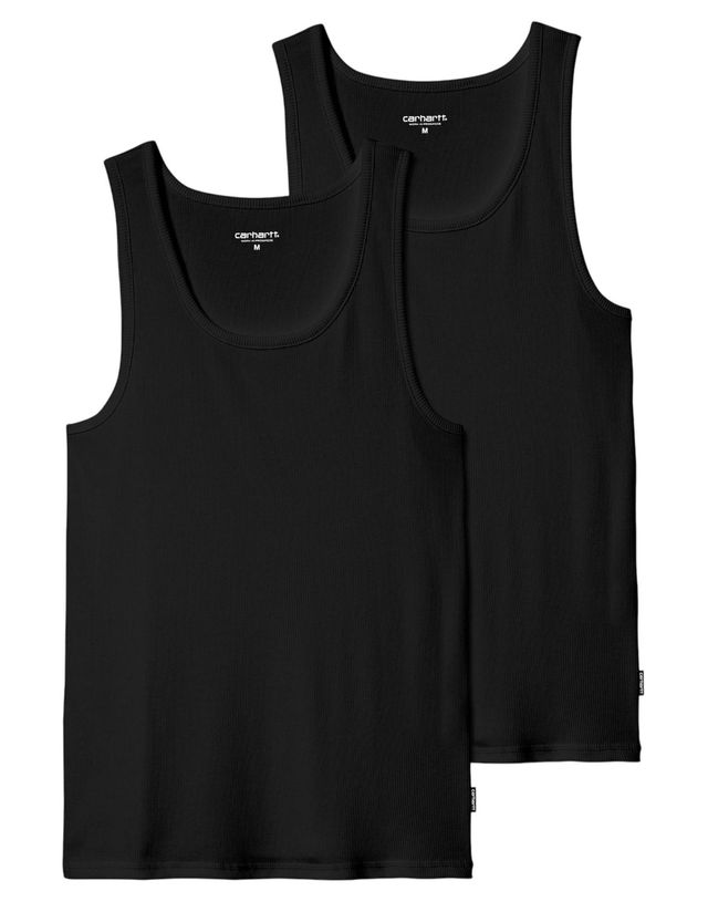 Offerta Carhartt Wip A-Shirt tank top pacco di canotte a costine da 2pz - Black/Black L