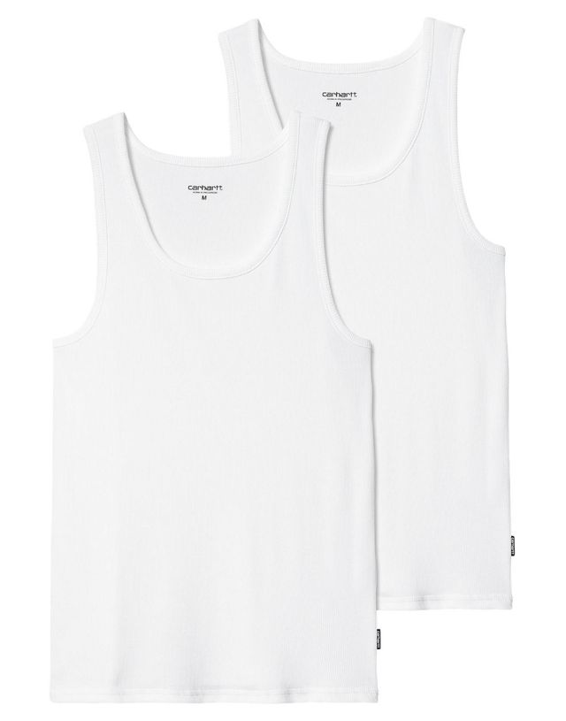 Offerta Carhartt Wip A-Shirt tank top pacco di canotte a costine da 2pz - White / white L